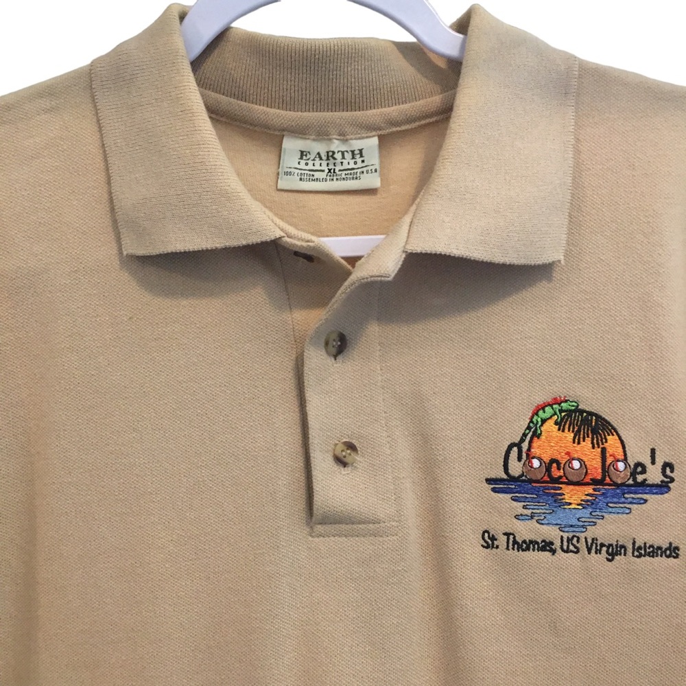 St. Thomas Men’s XL Polo Shirt US Virgin Island Logo Golf Cotton T-shirt